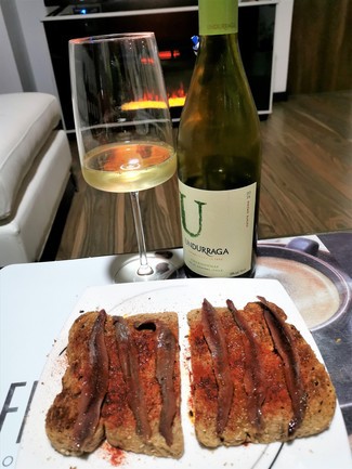 Con la torraeta de anchoas