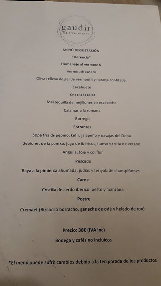 Menú "Herencia"