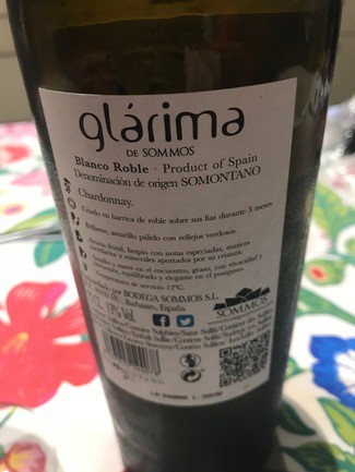 Glárima de Sommos Roble Chardonnay 2018