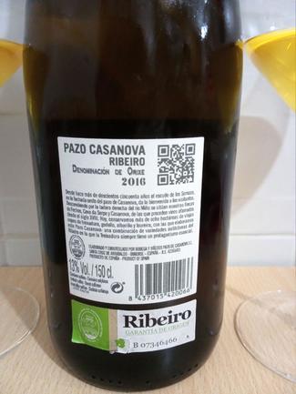 Pazo Casanova Blanco Mágnum 2016, DO Ribeiro