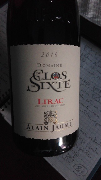 Alían Jaume Lirac Clos de Sixte 2016