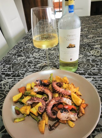 Con el salteado de pulpo