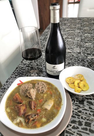 Con las lentejas con costilla