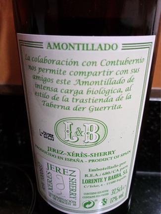 Amontillado Lorente y Barba