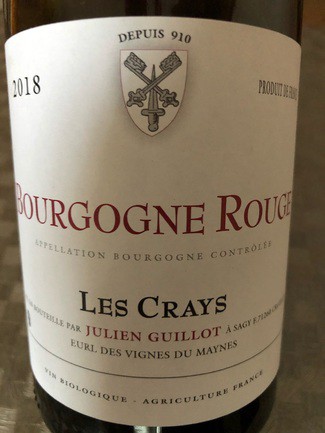 Domaine des Vignes du Maynes Bourgogne Rouge “Les Crays” 2018