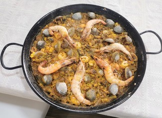 Gran arroz de almejas y langostinos