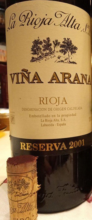 Viña Arana Reserva 2001, DO Ca Rioja