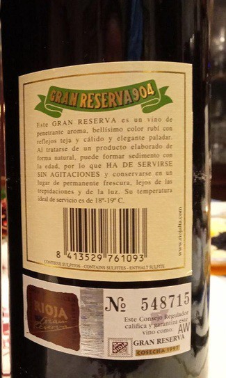 La Rioja Alta 904 Gran Reserva 1997, DO Ca Rioja