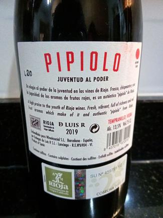 Pipiolo Tinto Juventud al Poder 2019, DO Ca Rioja