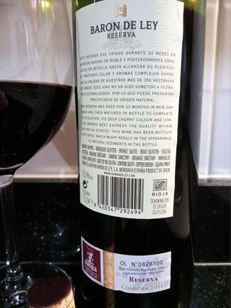 Barón de Ley Reserva 2011, DO Ca Rioja