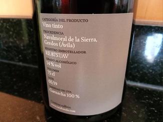Rarabanda Orly Lumbreras Garnacha de Gredos (Ávila)