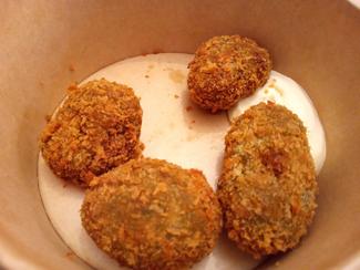 Croquetas de espinacas y tomate seco