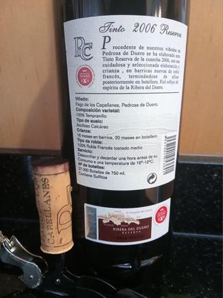 Pago de los Capellanes Reserva 2006, DO Ribera del Duero