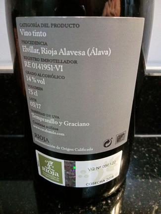 Rarabanda David Sampedro 2018, DO Ca Rioja