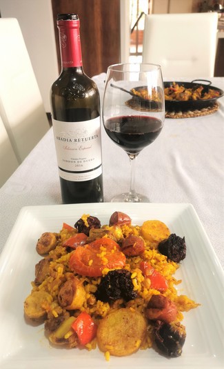 Con el arroz al horno