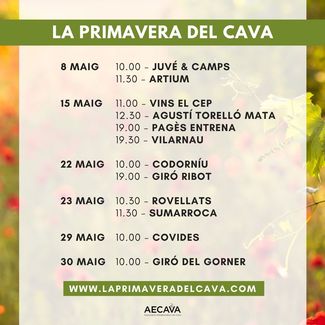 Este mayo, vuelven las actividades de La Primavera del Cava en doce bodegas