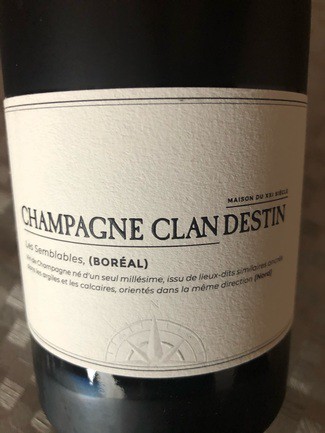 Champagne Clandestin Les Semblables brut nature 2017
