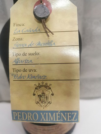 Frontal de la etiqueta colgante