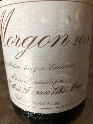 Jean Foillard Morgon 2018