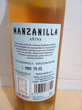 Manzanilla Añina Sobretablas Crianza Biológica, Soleras de Almacenista 2015