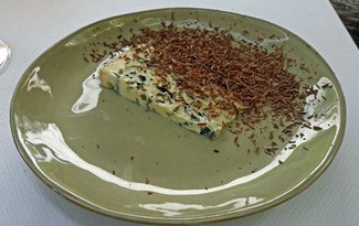 Queso azul del Tarn afinado al moscatel de Frontignan y Chocolate de América del Sur