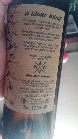 Els Marges vi blanc brisat 2019