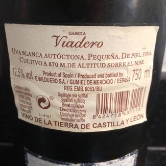García Viadero Blanco de Albillo 2016, VT Castilla y León