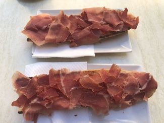 doble tostada de jamon