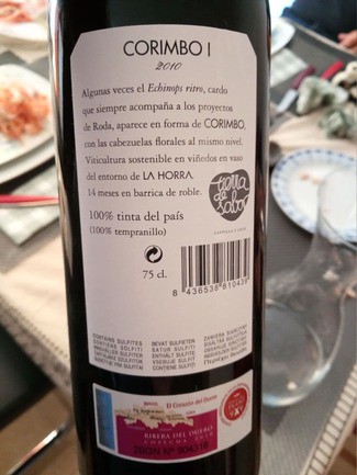 Corimbo I 2010, DO Ribera del Duero