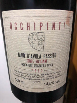 Occhipinti Nero d’avola passito 2013