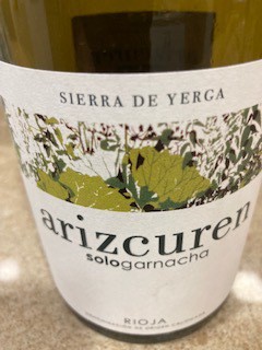 Arizcuren solo garnacha 2016