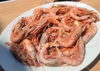 Deliciosas gambitas rojas de Denia