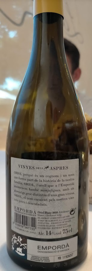 Oriol dels Aspres blanc 2020