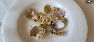 Almejas de la ria a la brasa