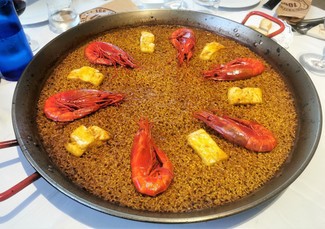 Espectacular arroz de carabineros y bacalao