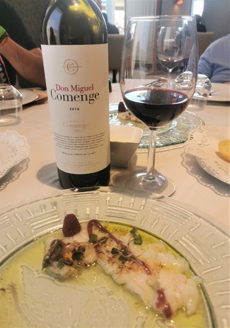 Con el carpaccio de langostinos