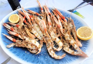 Las cigalas plancha