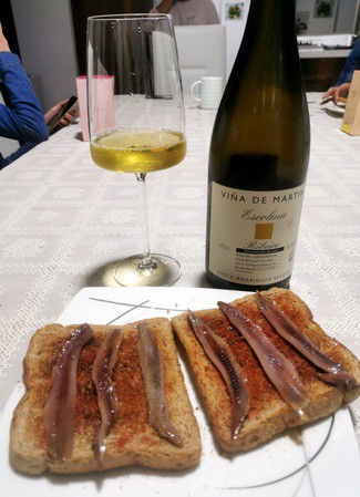 Con la torraeta de anchoas de Santoña
