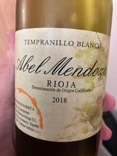 Abel Mendoza Tempranillo blanco 2018