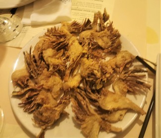 Las alcachofas en tempura