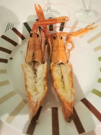 Las cigalas plancha