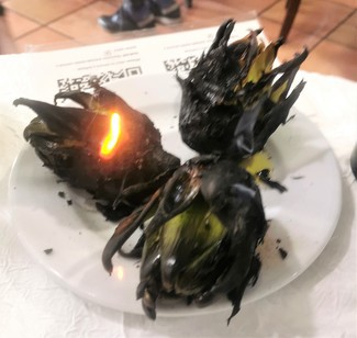 Las alcachofas a la brasa