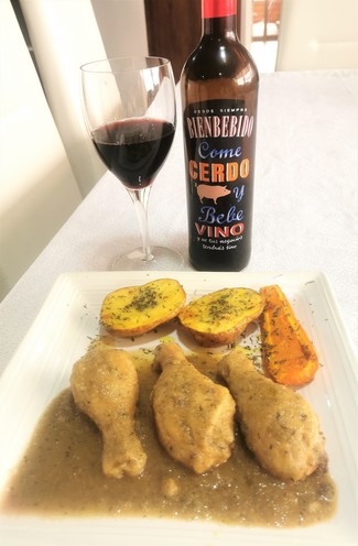 Con el pollo a la cerveza