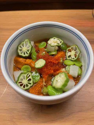 Flan salado con erizos