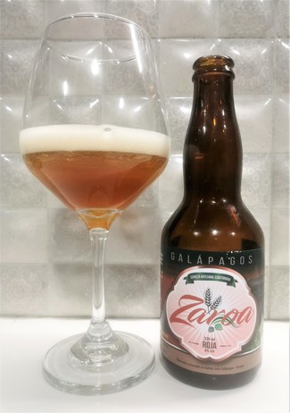 Rica cerveza roja de las Galápagos