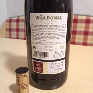 Viña Pomal Reserva Centenario 2012, DO Ca Rioja
