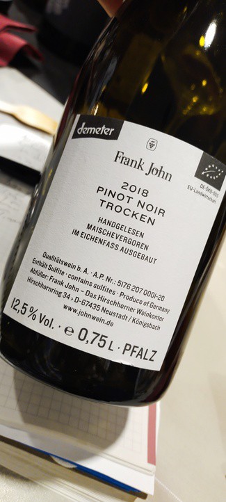 Frank John Pinot Noir Kalkstein 2018 2016