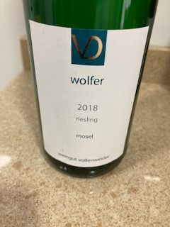 Vollenweider Wolfer Riesling 2018