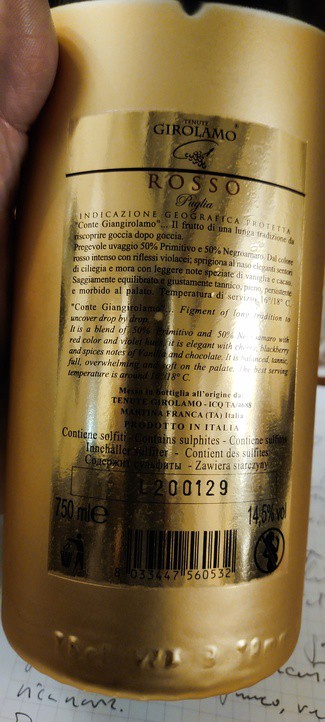 Conte Giangirolamo Gold Edition 2017