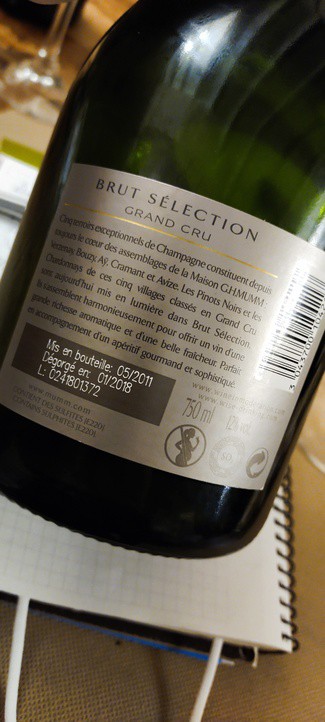 Mumm Brut Sélection Grand Cru 2011